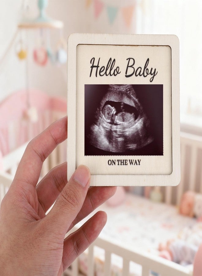 Fukaisu Baby Picture Frame, Wooden Pregnancy Announcement Keepsake Grandparent Pregnancy Gender Reveal for Grandma Grandpa Family & Friends - Image 4